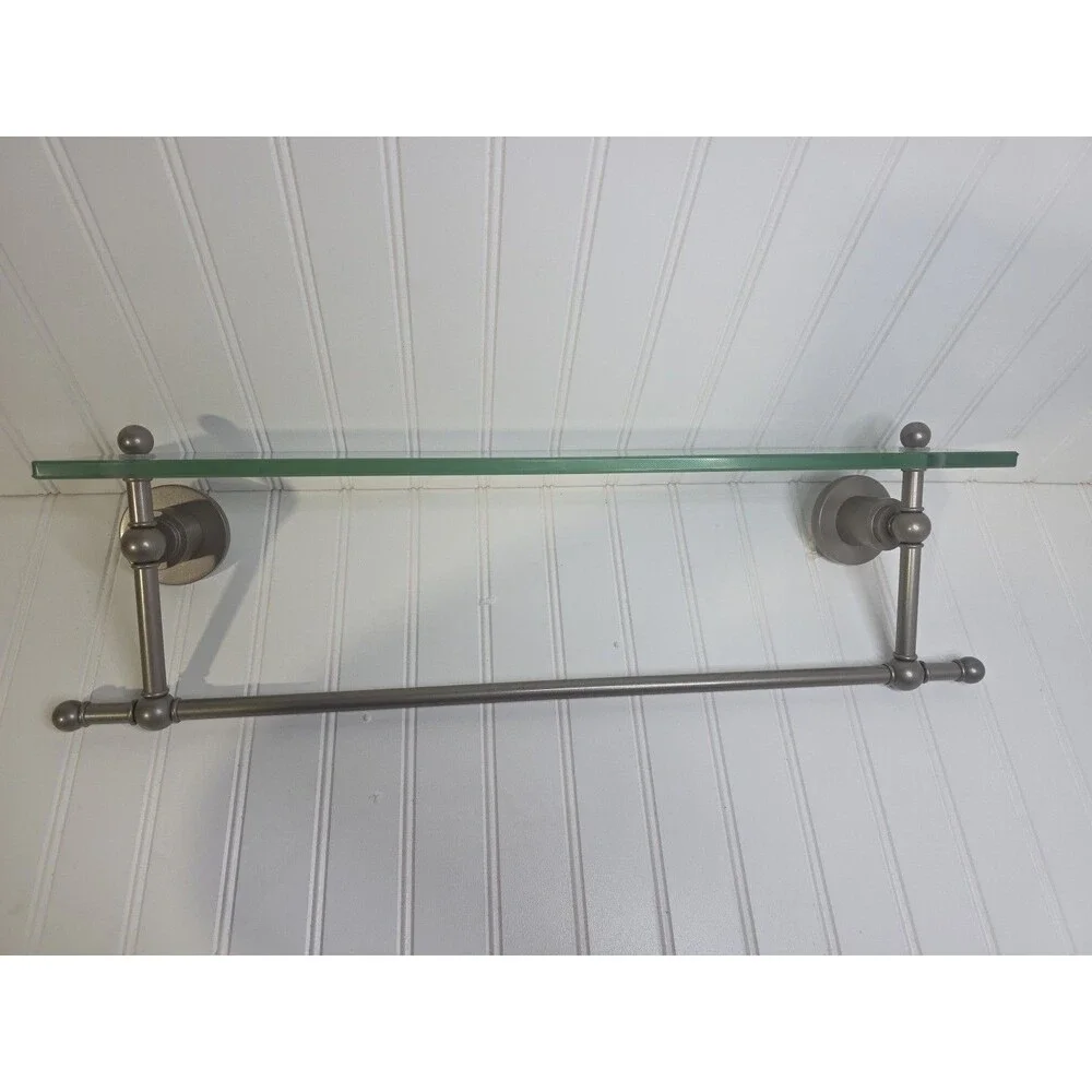 Allied Brass Astor Place 22 Inch Vanity Integrated Towel Bar Glass Shelf NEW